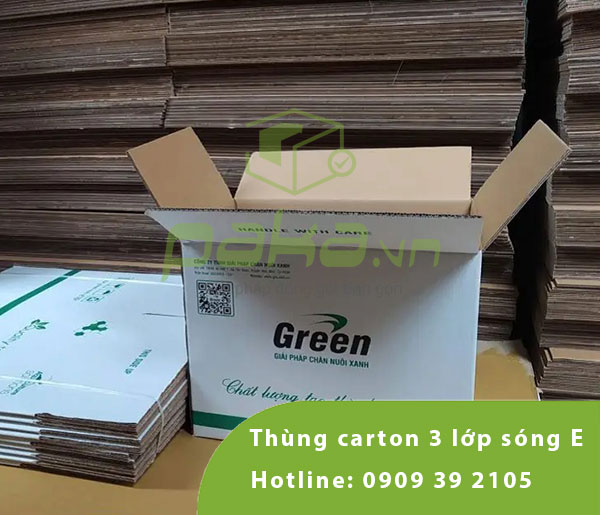 In thùng carton 3 lớp sóng E