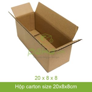 Hộp carton gói hàng 20x8x8cm