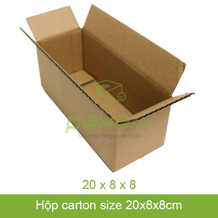 Hộp carton gói hàng 20x8x8cm