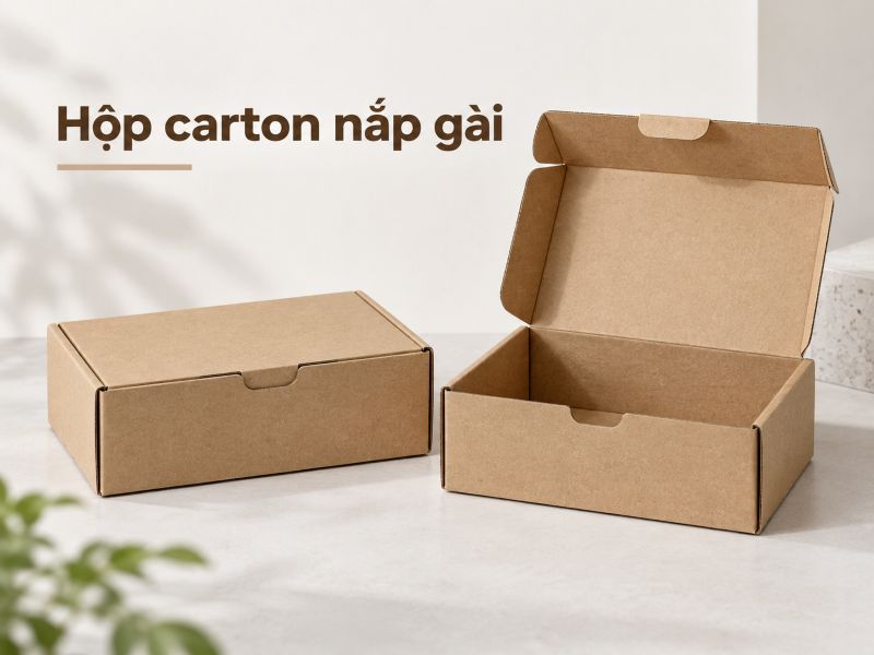 Hộp carton nắp gài