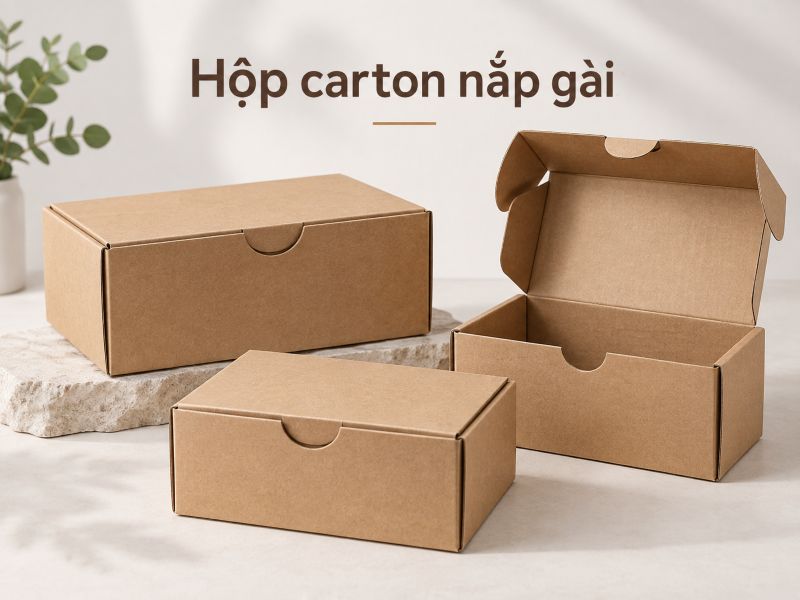 Hộp carton nắp gài