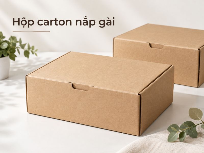Hộp carton nắp gài