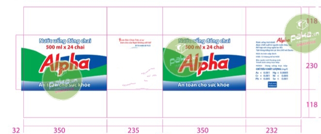 Thùng carton đựng nước suối, nước ngọt 24 chai 500ml