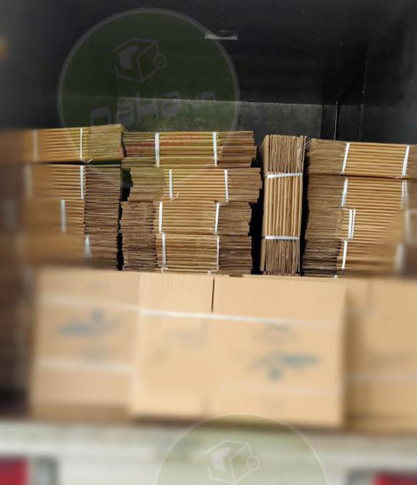 PAKA Team chụp lưu lại khi giao 1000 thùng carton( 5 lớp giấy cao cấp , in theo layout, kích thước theo yêu cầu)