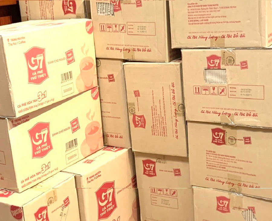 Thùng carton đựng cà phê