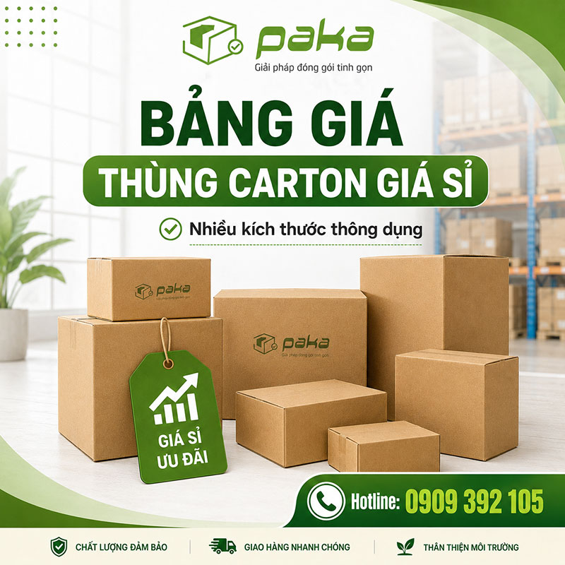 Giá sỉ thùng carton nhiều kích thước