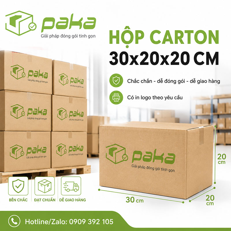 Thùng carton 30x20x20