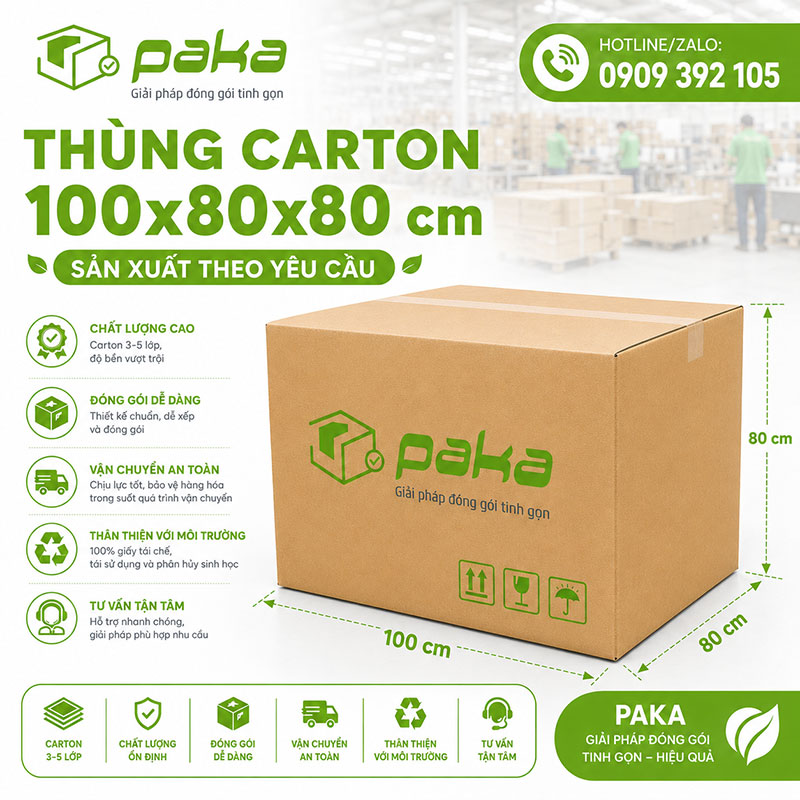 Thùng carton 100x80x80