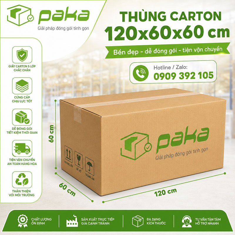Thùng carton 120x60x60