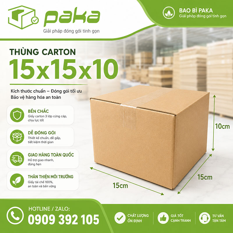 Thùng carton 15x15x10