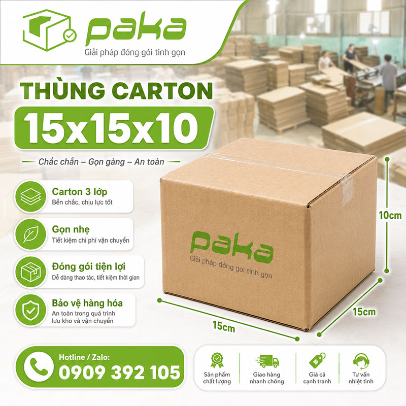 Thùng carton 15x15x10