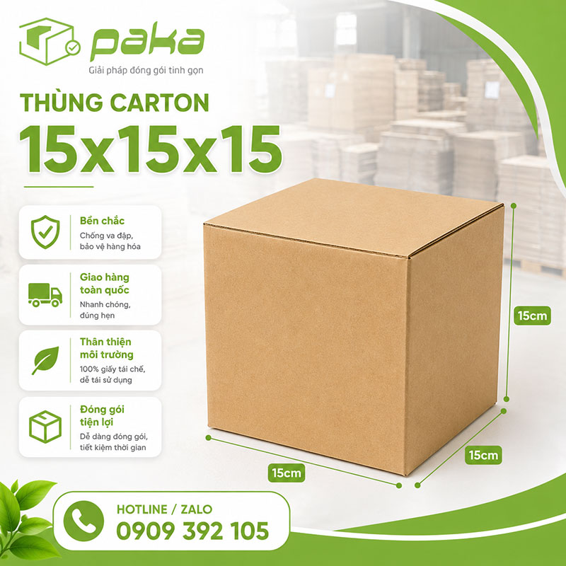 Thùng carton 15x15x15