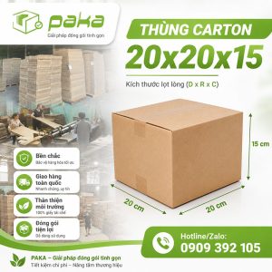 Thùng carton 20x20x15