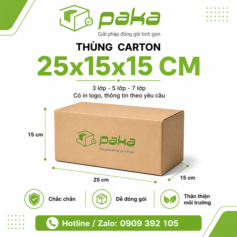 Thùng carton 25x15x15