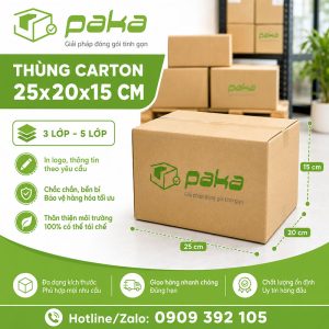 Thùng carton 25x20x15