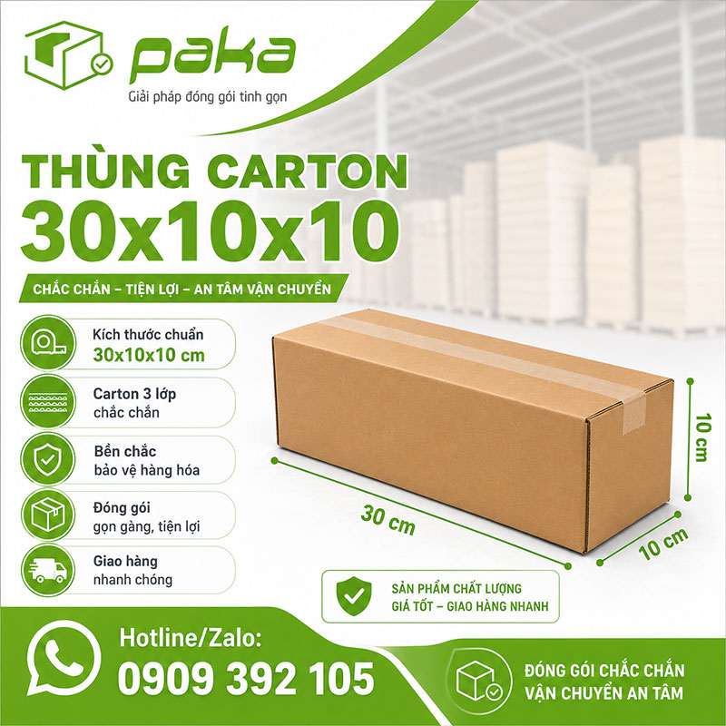 Thùng carton 30x10x10