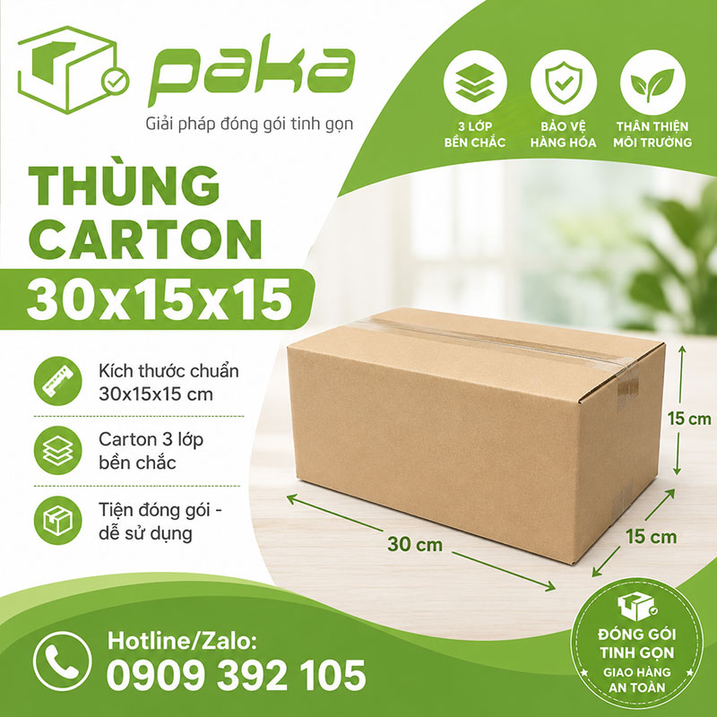 Thùng carton 30x15x15