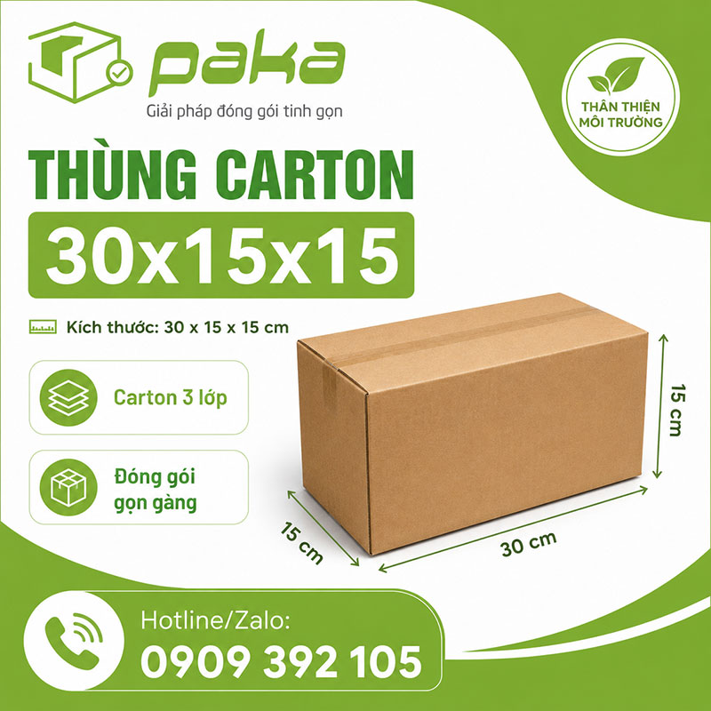 Thùng carton 30x15x15