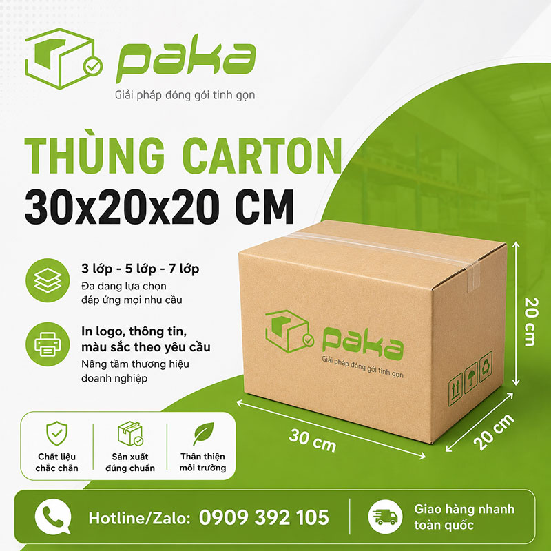 Thùng carton 30x20x20