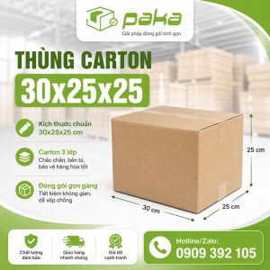 Thùng carton 30x25x25