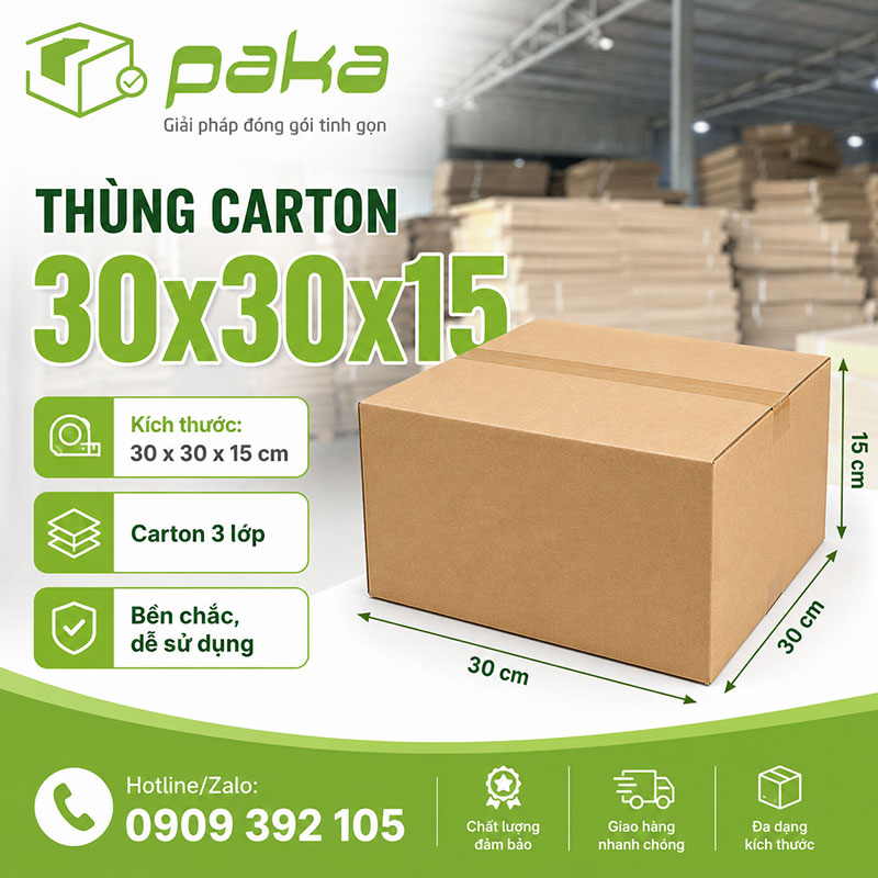 Thùng carton 30x30x15