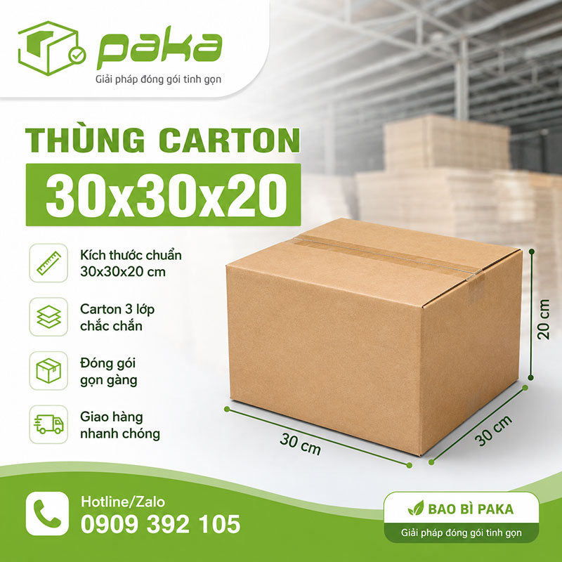 Thùng carton 30x30x20