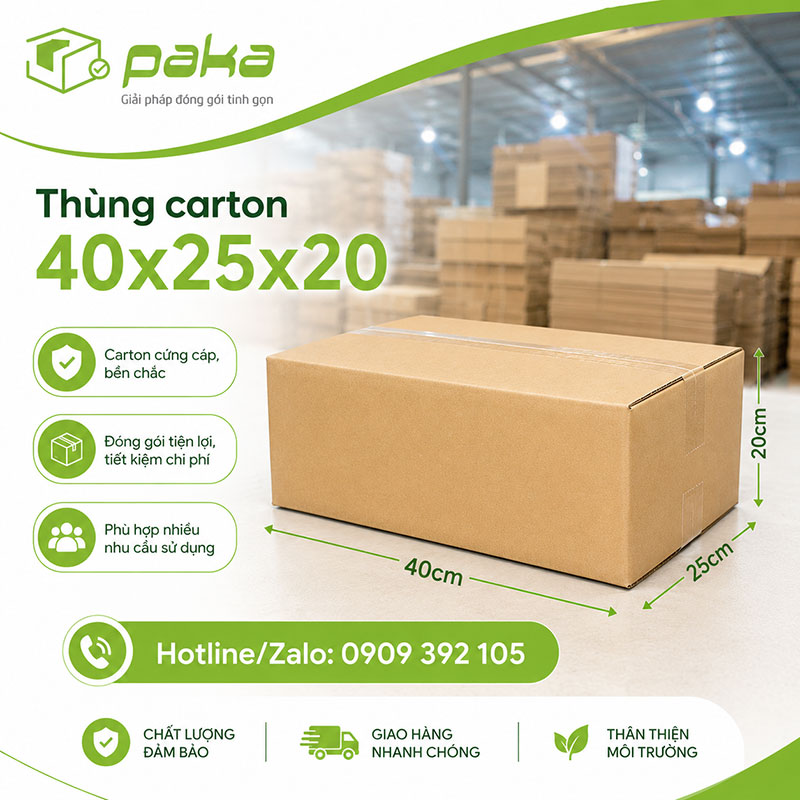 Thùng carton 40x25x20