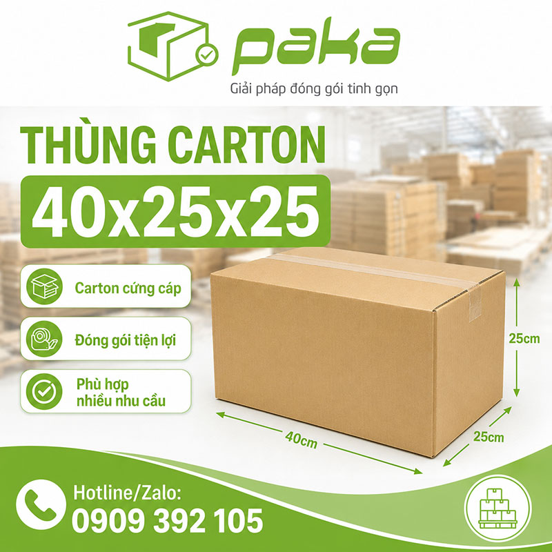 Thùng carton 40x25x25