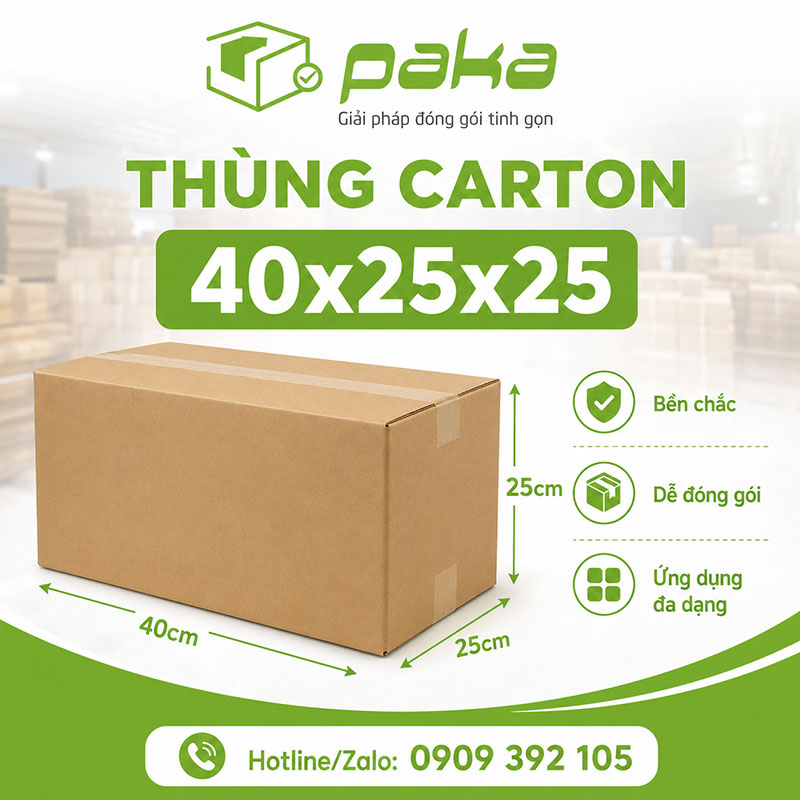 Thùng carton 40x25x25
