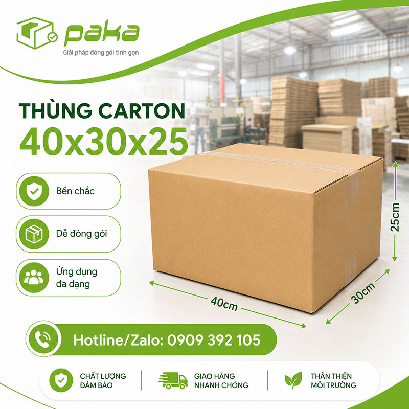 Thùng carton 40x30x25