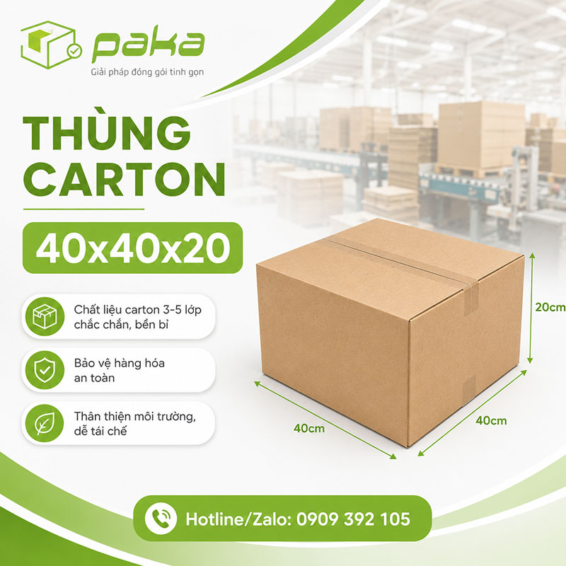 Thùng carton 40x40x20