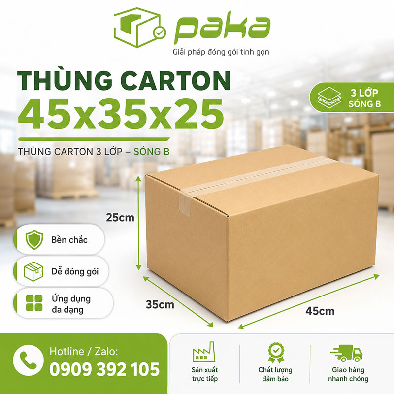 Thùng carton 45x35x25