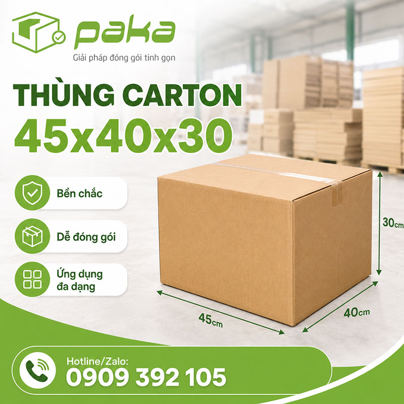 Thùng carton 45x40x30