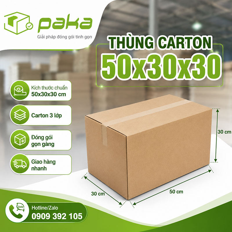 Thùng carton 50x30x30