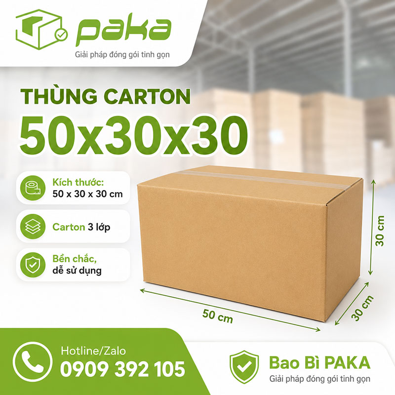 Thùng carton 50x30x30