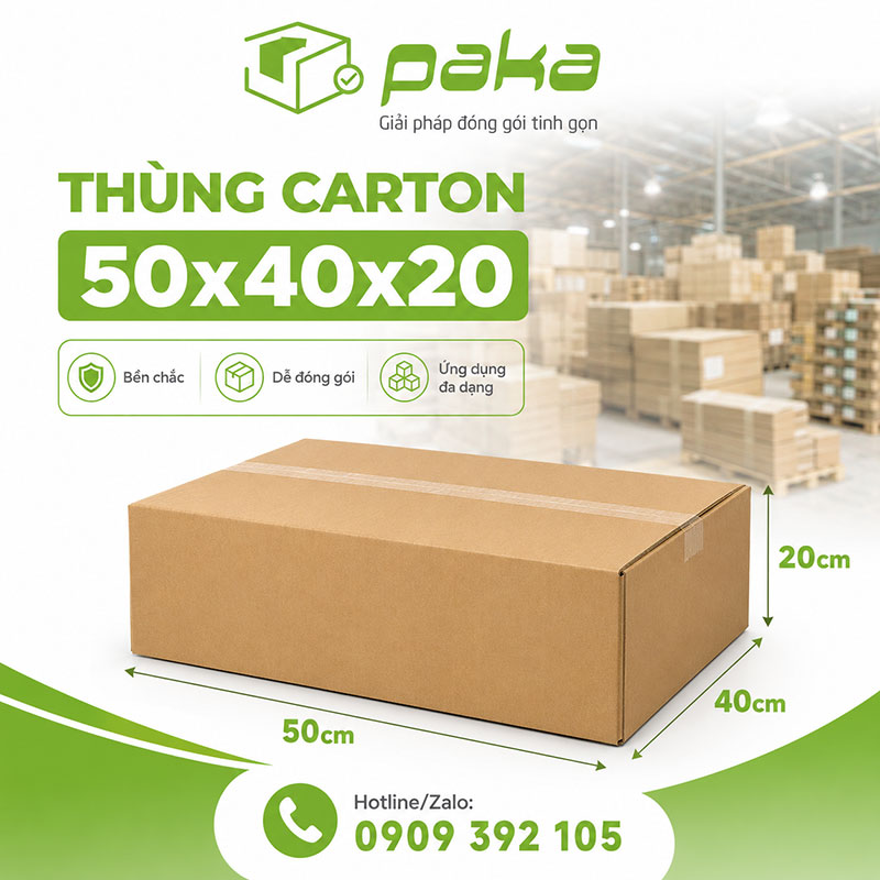 Thùng carton 50x40x20