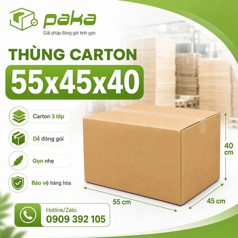 Thùng carton 55x45x40