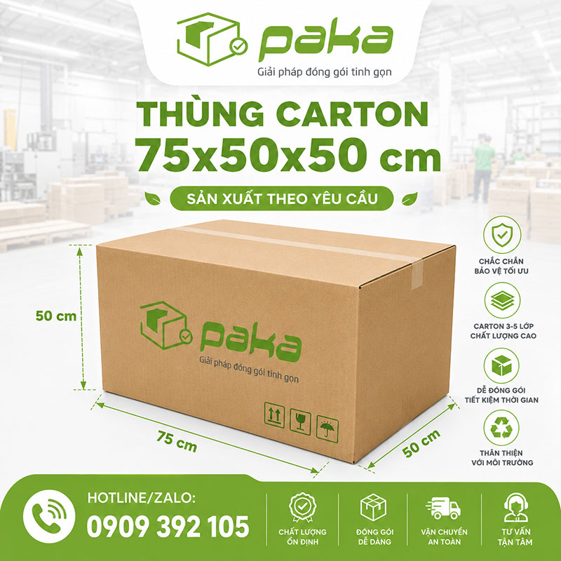 Thùng carton 75x50x50