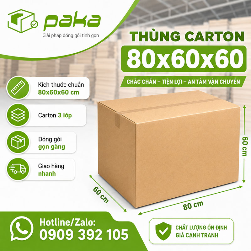 Thùng carton 80x60x60
