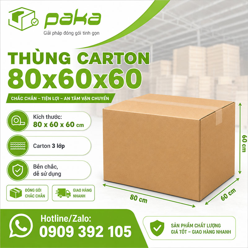 Thùng carton 80x60x60
